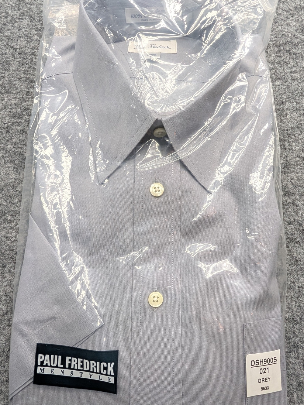 Paul Fredrick Gray Dress Shirt Men's 16 NWT